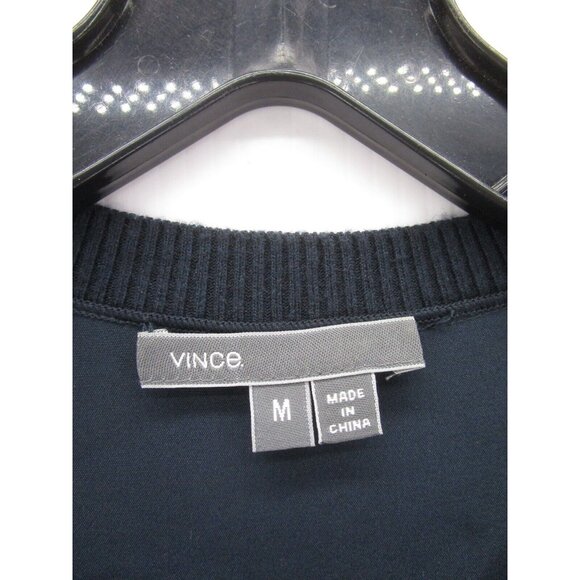 Vince Dress Medium Shift Pullover Embossed Art Scoop Neck Cotton - Picture 8 of 10